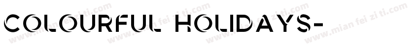 colourful holidays字体转换